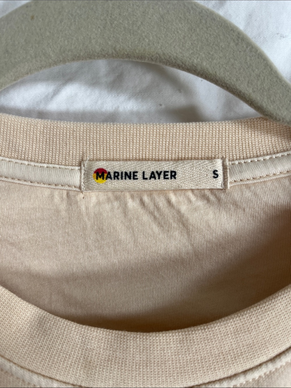 Marine Layer Puff Sleeve Crewneck Sweatshirt in Soft Cream - Picture 3 of 3